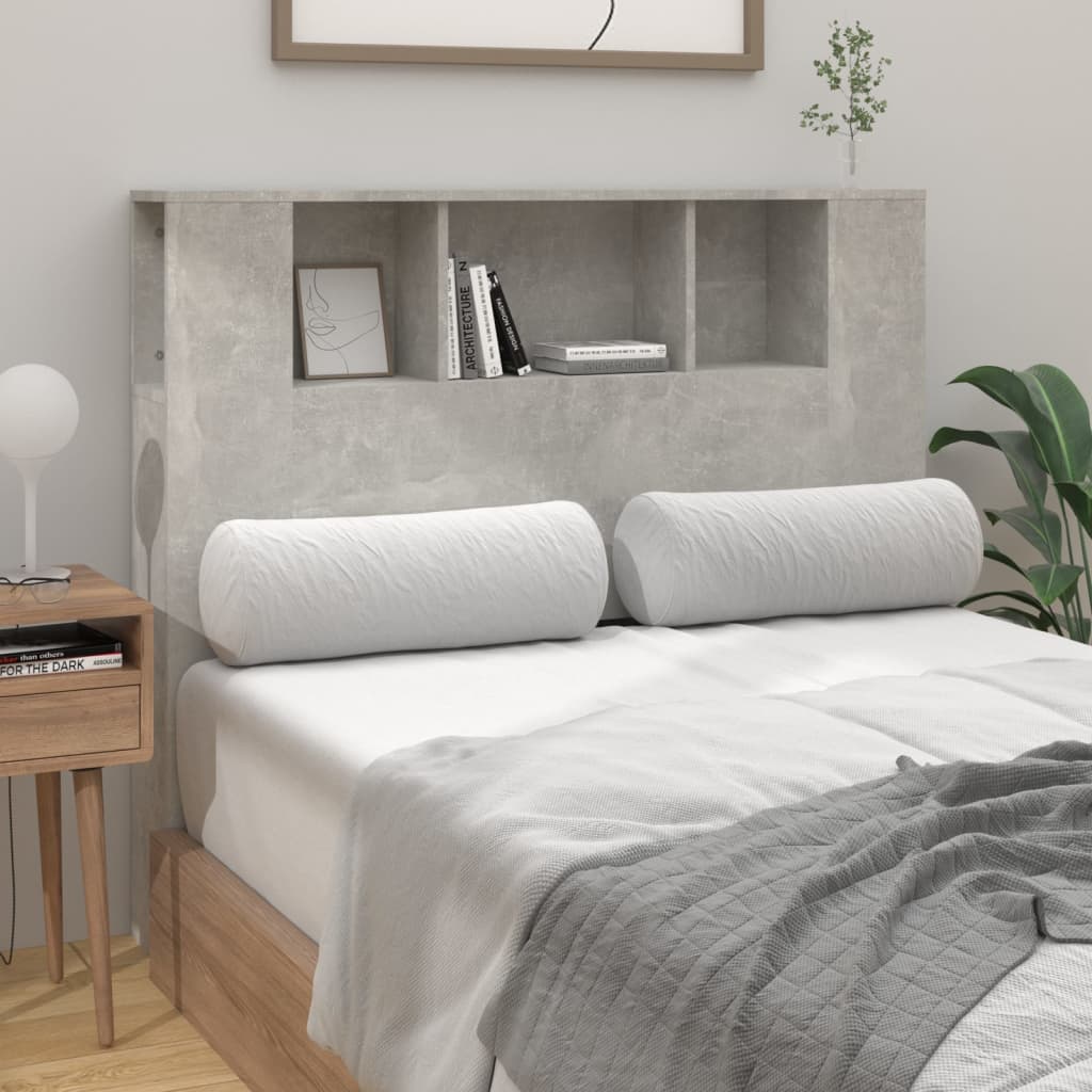 Testiera con Scomparti Grigio Cemento 120x18,5x102,5 cm