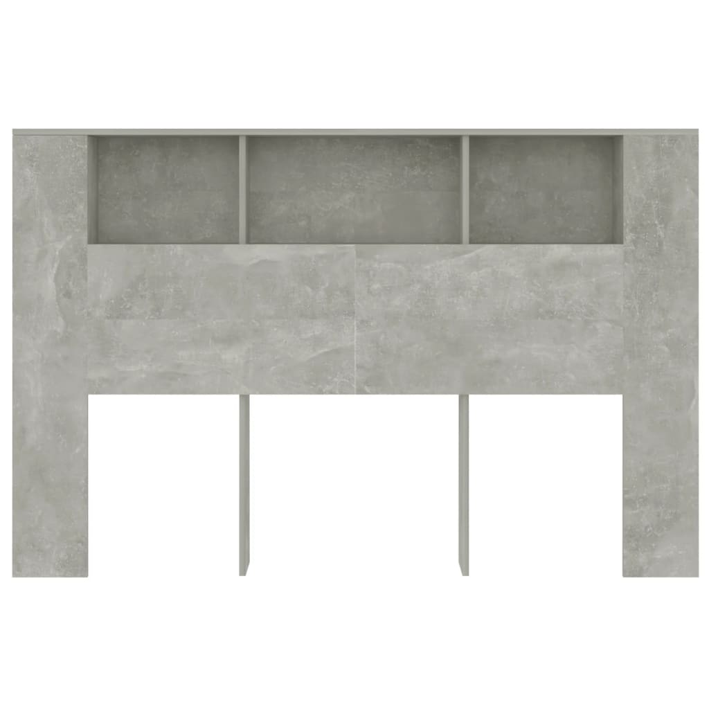 Testiera con Scomparti Grigio Cemento 160x18,5x104,5 cm