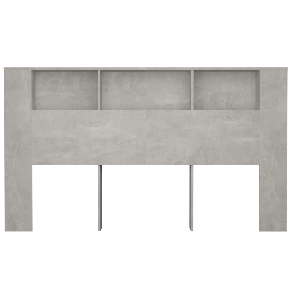 Testiera con Scomparti Grigio Cemento 180x18,5x104,5 cm