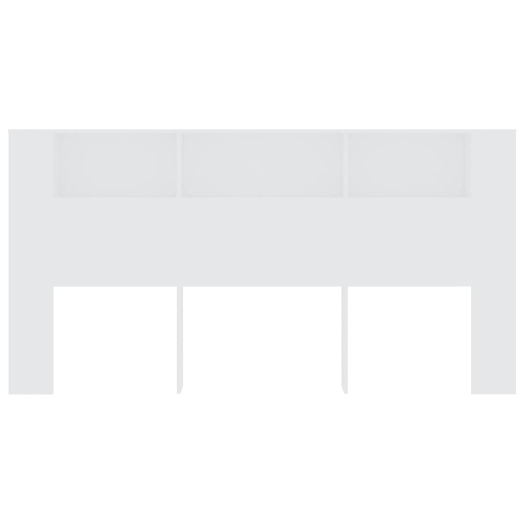 Testiera con Contenitore Bianco 200x18,5x104,5 cm