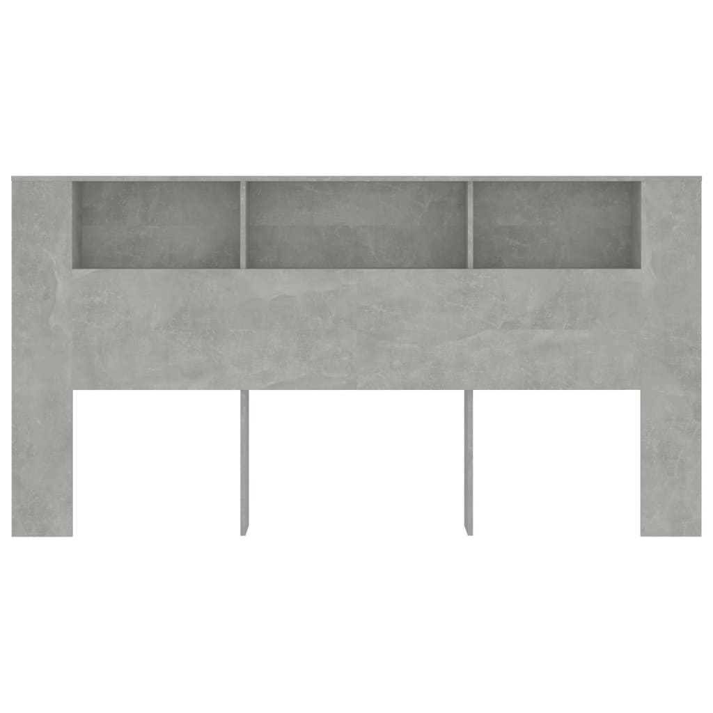 Testiera con Scomparti Grigio Cemento 200x18,5x104,5cm