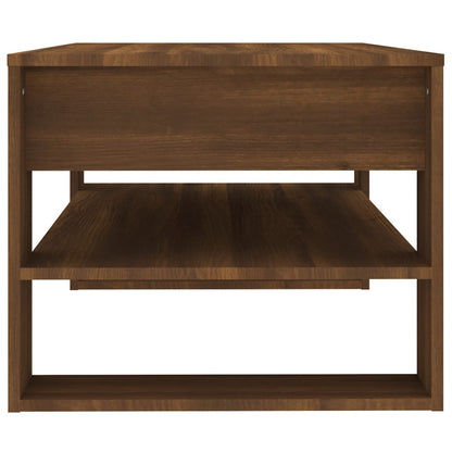 Tavolino Salotto Rovere Marrone 102x55x45 cm Legno Multistrato