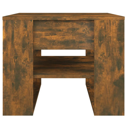 Tavolino da Salotto Rovere Fumo 55,5x55x45 cm Legno Multistrato