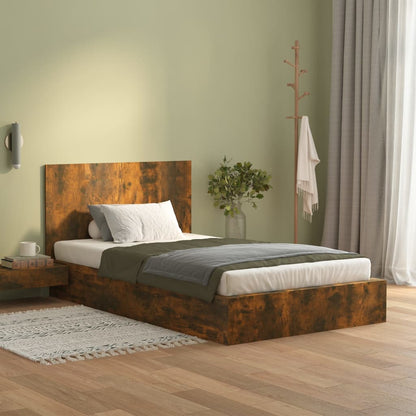 Testiera Letto Rovere Fumo 120x1,5x80 cm in Legno Multistrato