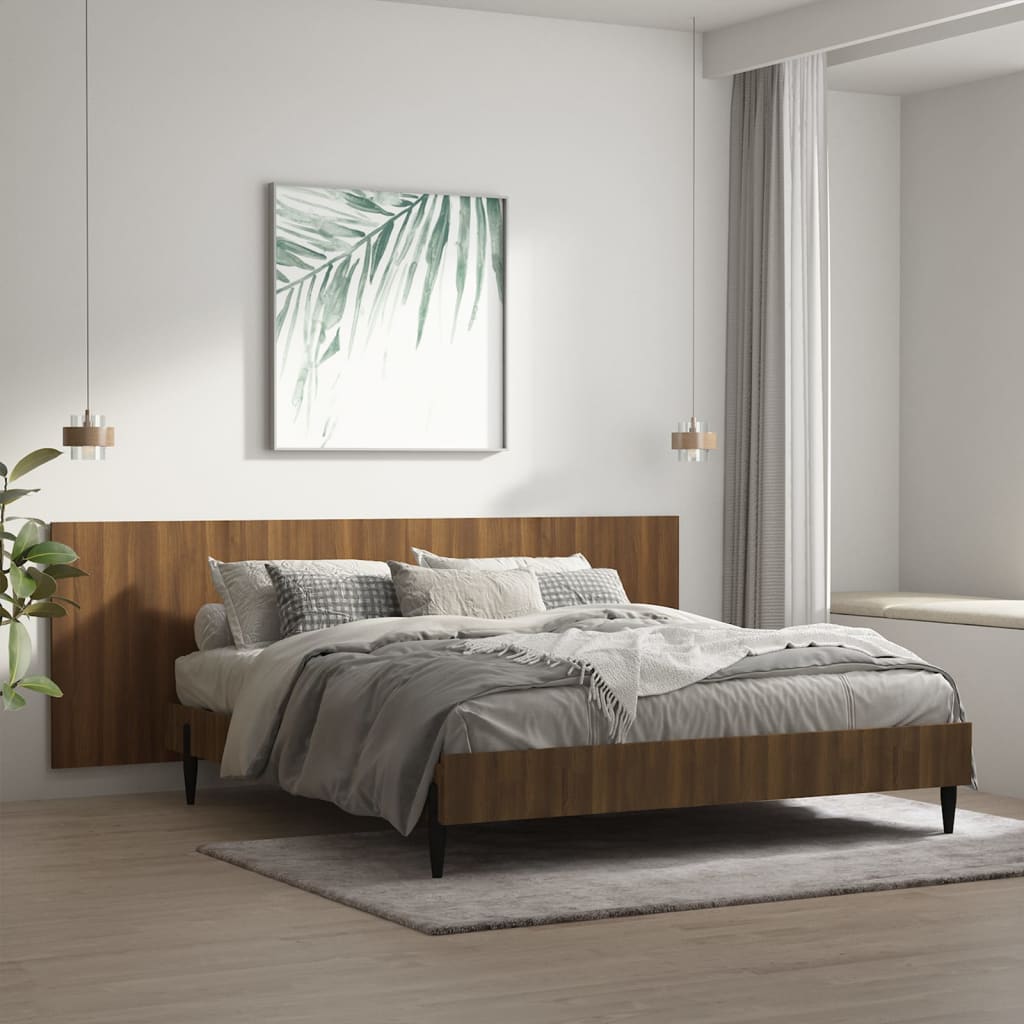 Testiera Letto Rovere Marrone 240x1,5x80 cm Legno Multistrato