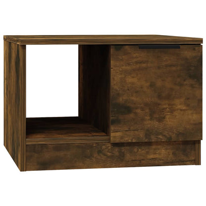 Tavolino da Salotto Rovere Fumo 50x50x36cm in Legno Multistrato