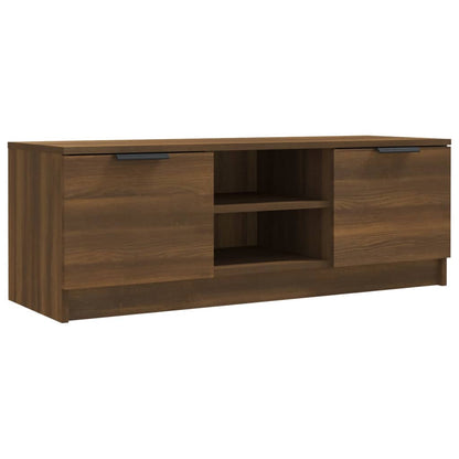 Mobile TV Marrone Rovere 102x35x36,5 cm in Legno Multistrato