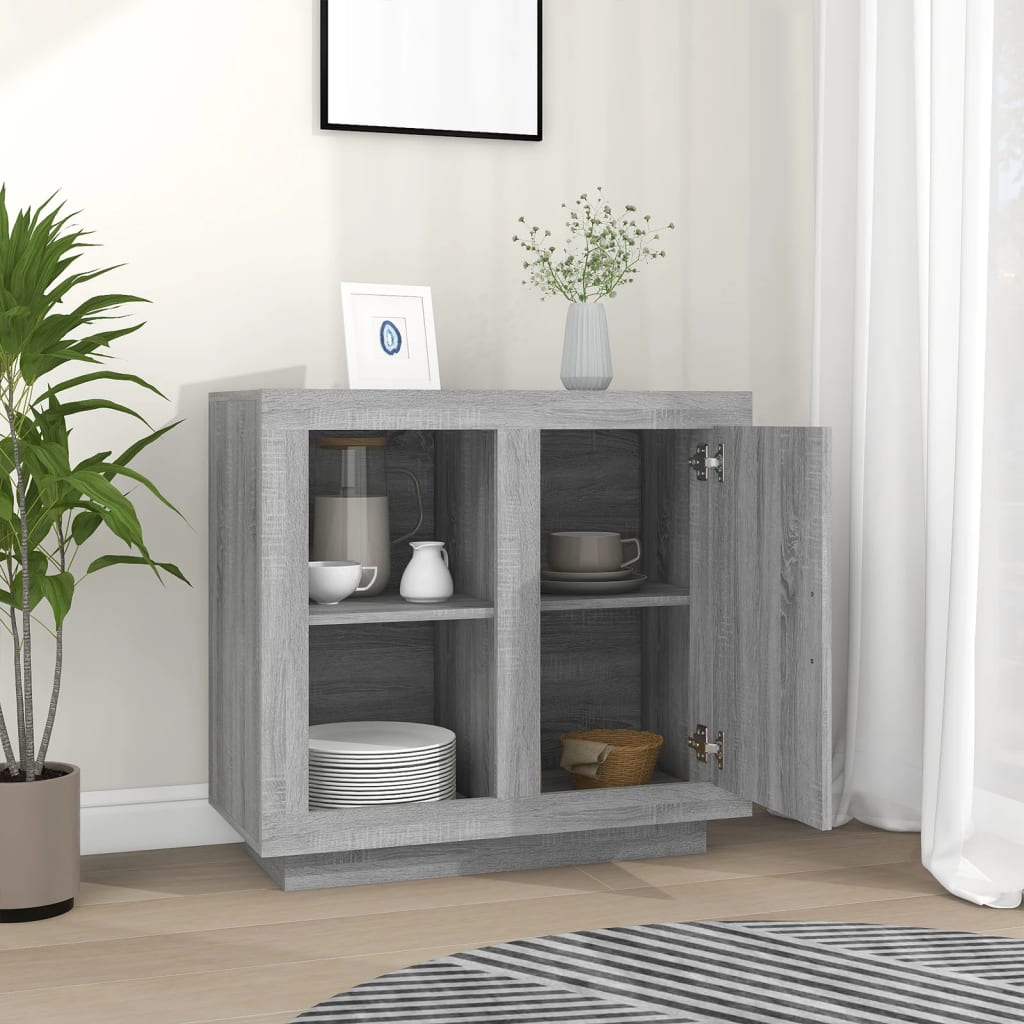 Credenza Grigio Sonoma 80x40x75 cm