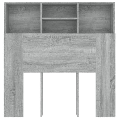 Testiera con Contenitore Grigio Sonoma 100x19x103,5 cm
