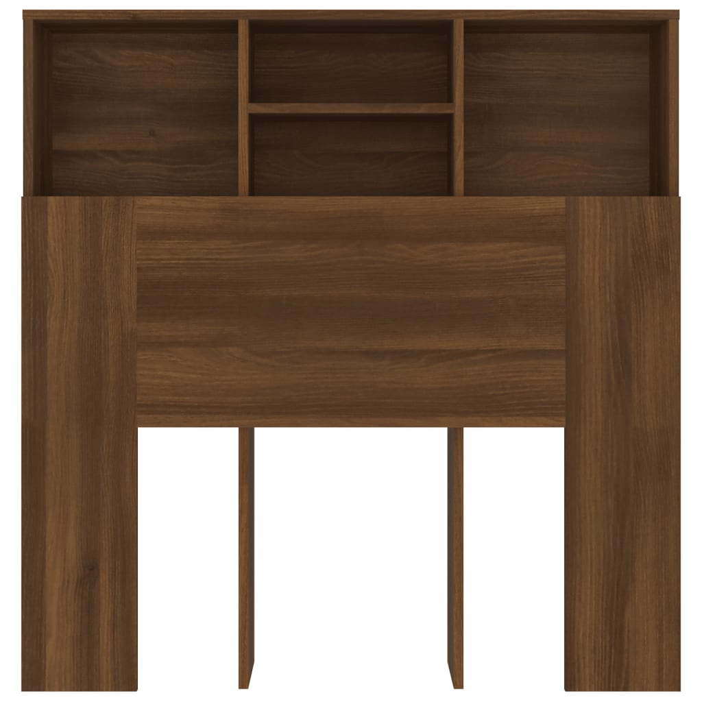 Testiera con Contenitore Rovere Marrone 100x19x103,5 cm