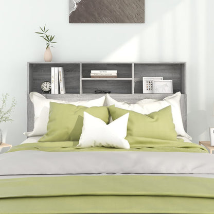 Testiera con Scomparti Grigio Sonoma 140x19x103,5 cm