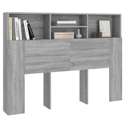 Testiera con Scomparti Grigio Sonoma 140x19x103,5 cm