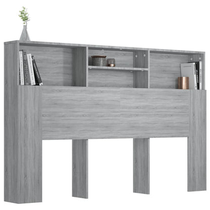 Testiera con Scomparti Grigio Sonoma 160x19x103,5 cm