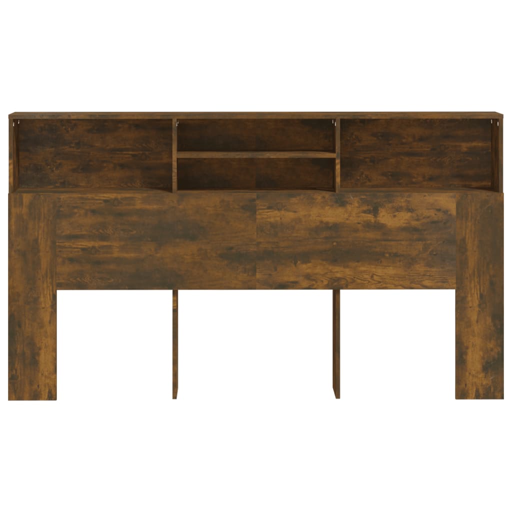 Testiera con Scomparti Rovere Fumo 180x19x103,5 cm