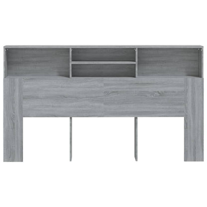 Testiera con Scomparti Grigio Sonoma 180x19x103,5 cm