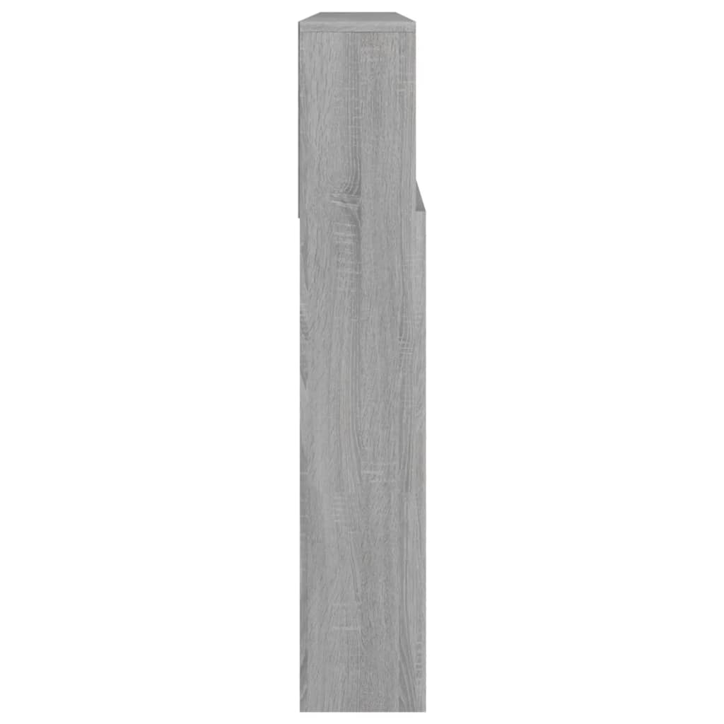 Testiera con Contenitore Grigio Sonoma 220x19x103,5 cm