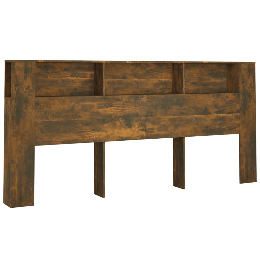 Testiera con Scomparti Rovere Fumo 220x18,5x104,5 cm
