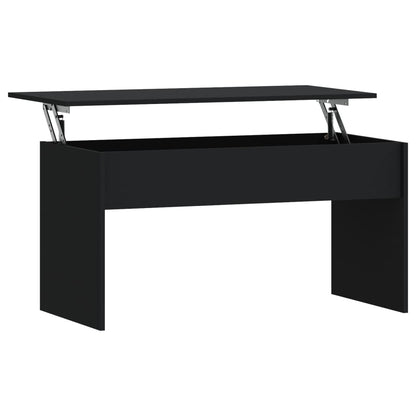 Tavolino da Salotto Nero 102x50,5x52,5 cm in Legno Multistrato