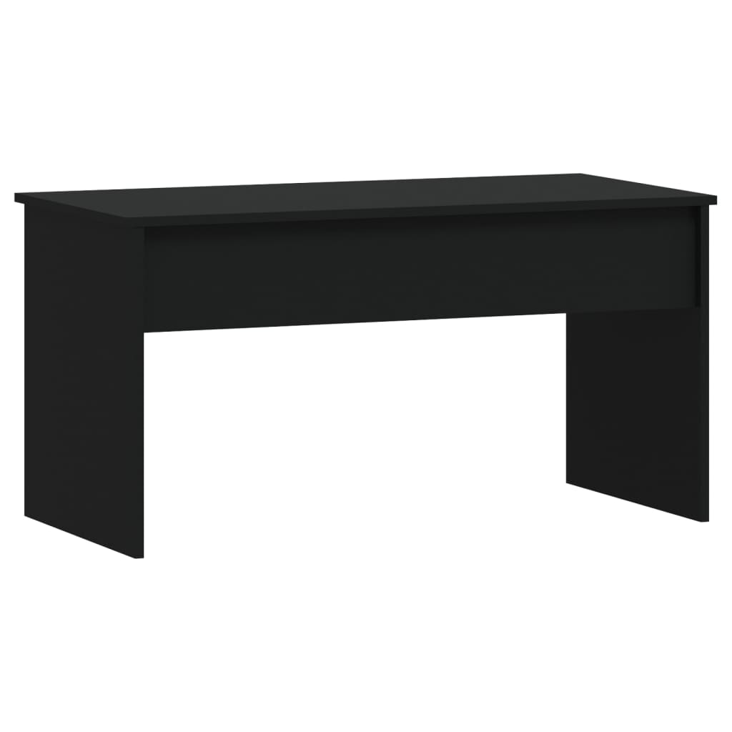 Tavolino da Salotto Nero 102x50,5x52,5 cm in Legno Multistrato