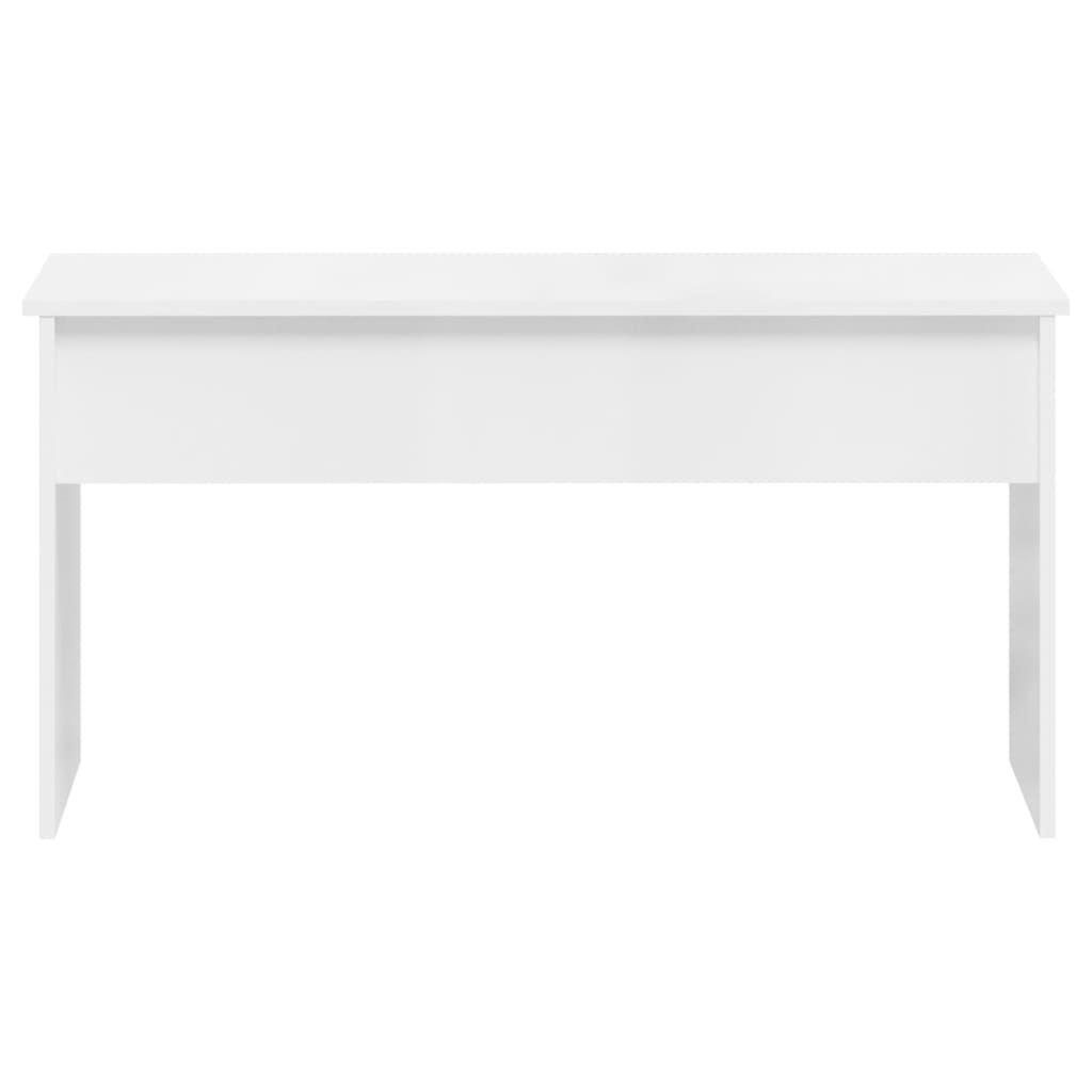 Tavolino Bianco Lucido 102x50,5x52,5 cm in Legno Multistrato