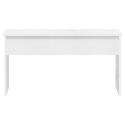 Tavolino Bianco Lucido 102x50,5x52,5 cm in Legno Multistrato