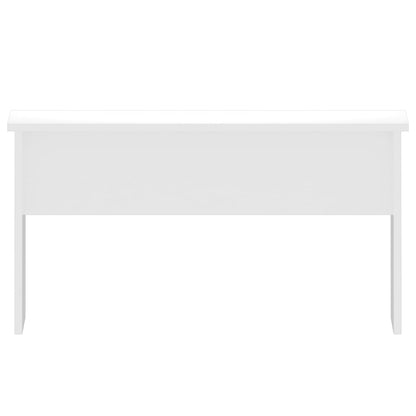 Tavolino Salotto Bianco Lucido 80x50,5x41,5cm Legno Multistrato