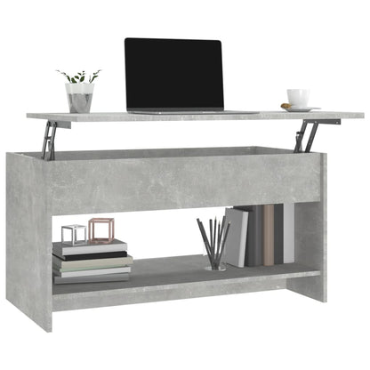 Tavolino Salotto Grigio Cemento 102x50x52,5cm Legno Multistrato