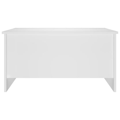 Tavolino da Salotto Bianco 80x55,5x41,5 cm in Legno Multistrato