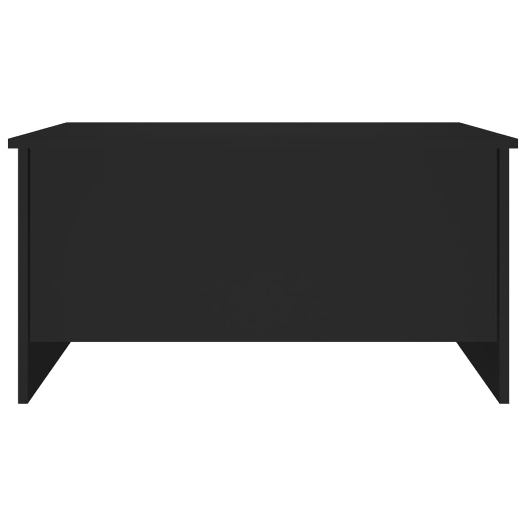 Tavolino da Salotto Nero 80x55,5x41,5 cm in Legno Multistrato