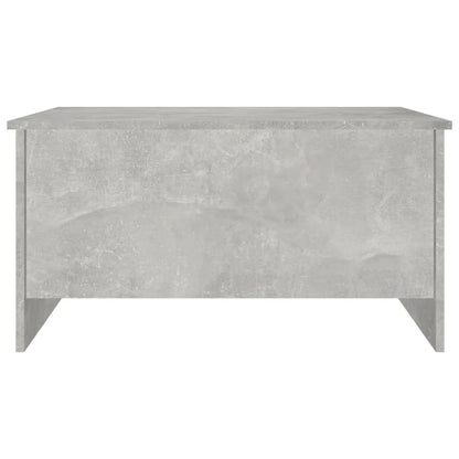 Tavolino Grigio Cemento 80x55,5x41,5 cm in Legno Multistrato