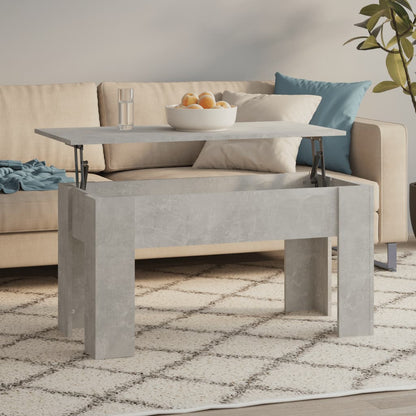 Tavolino Salotto Grigio Cemento 101x49x52 cm Legno Multistrato