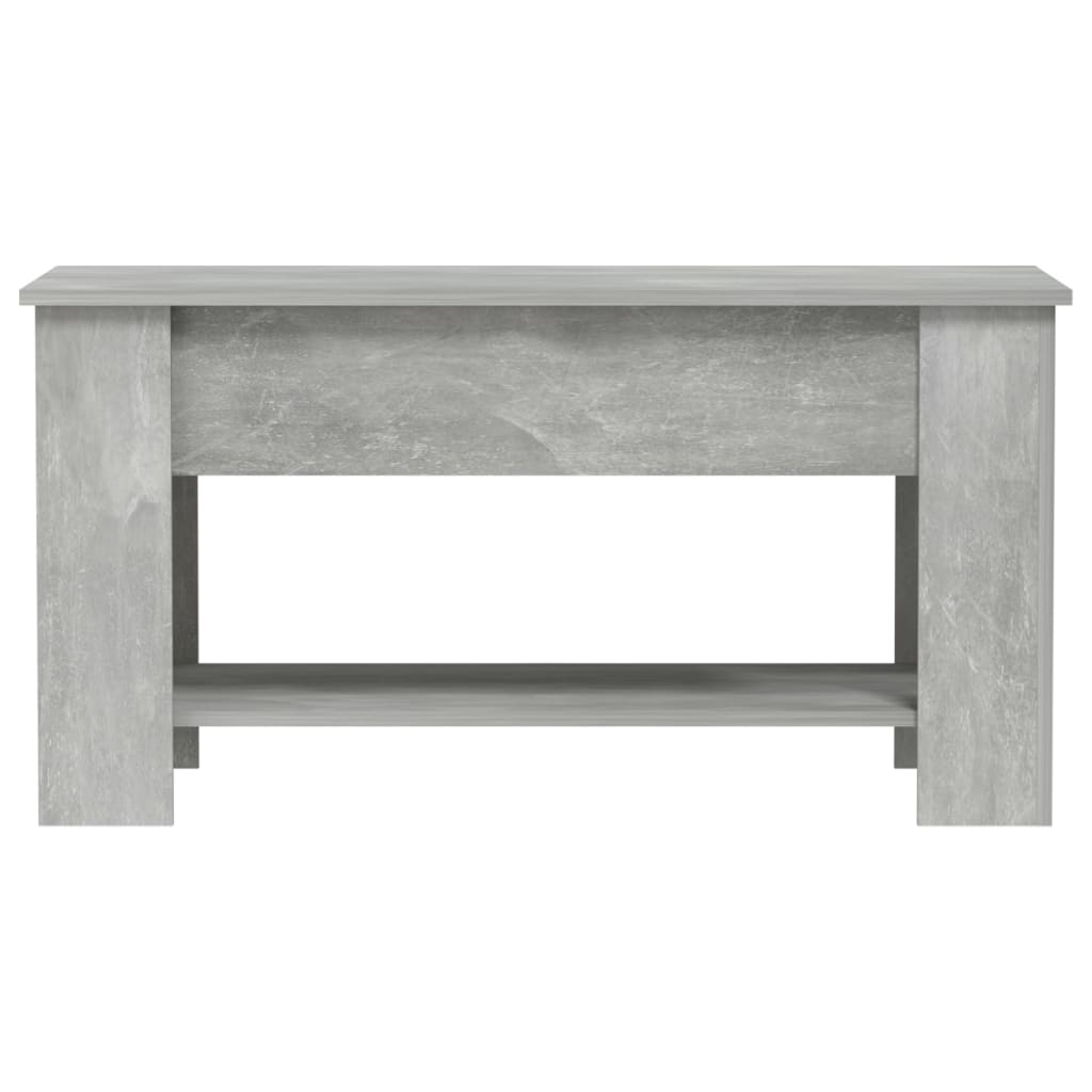 Tavolino Salotto Grigio Cemento 101x49x52 cm Legno Multistrato