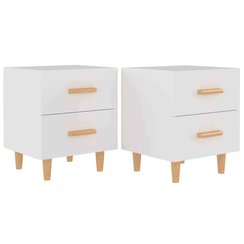 Comodini 2 pz Bianchi 40x35x47,5 cm