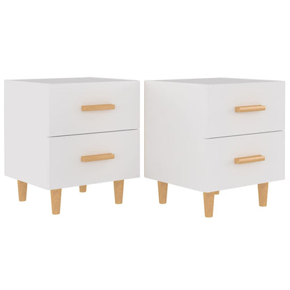 Comodini 2 pz Bianchi 40x35x47,5 cm