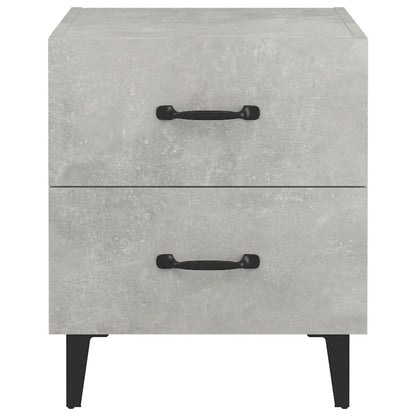 Comodini 2 pz Grigio Cemento 40x35x47,5 cm