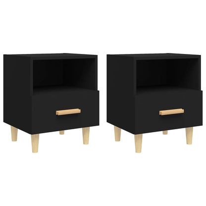 Comodini 2 pz Neri 40x35x47 cm