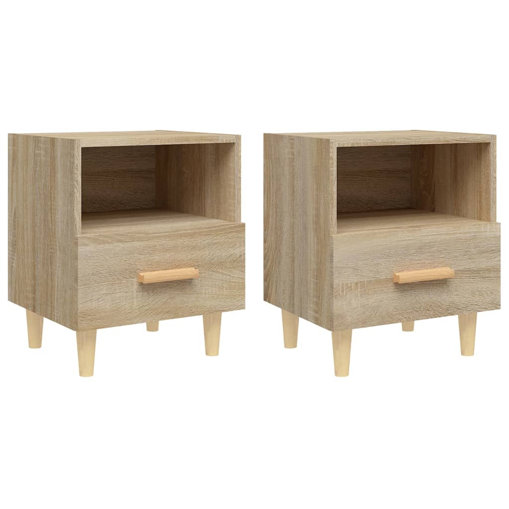 Comodini 2 pz Rovere Sonoma 40x35x47 cm