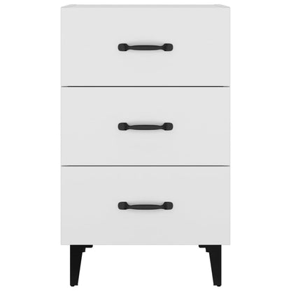 Comodino Bianco 40x40x66 cm in Legno Multistrato