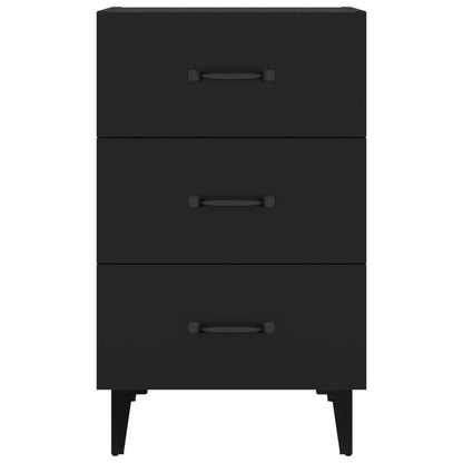 Comodino Nero 40x40x66 cm in Legno Multistrato