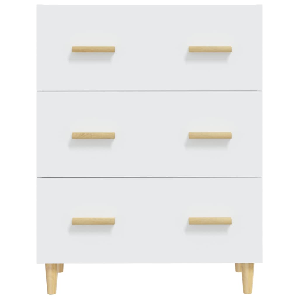 Credenza Bianca 70x34x90 cm in Legno Multistrato