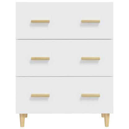 Credenza Bianca 70x34x90 cm in Legno Multistrato