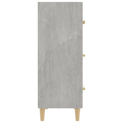 Credenza Grigio Cemento 70x34x90 cm in Legno Multistrato