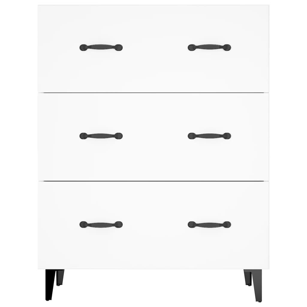 Credenza Bianca 69,5x34x90 cm in Legno Multistrato