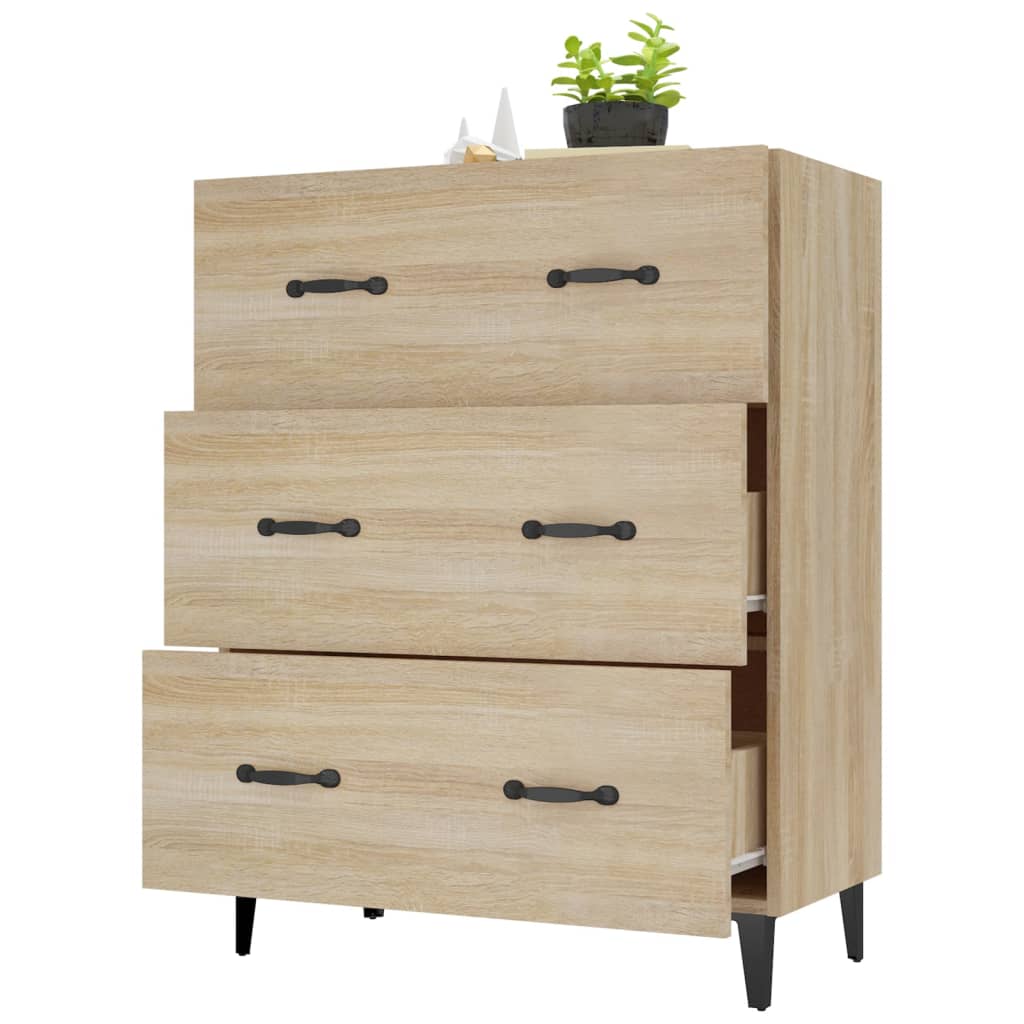 Credenza Rovere Sonoma 69,5x34x90 cm in Legno Multistrato