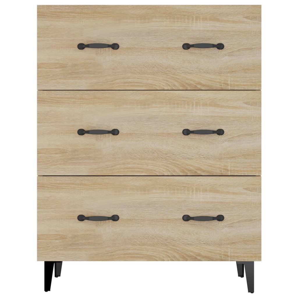 Credenza Rovere Sonoma 69,5x34x90 cm in Legno Multistrato