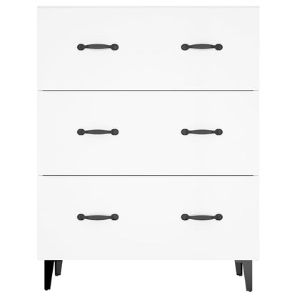Credenza 69,5x34x90 cm in Legno Multistrato Bianco Lucido