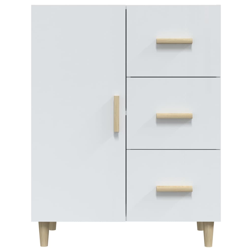 Credenza 69,5x34x90 cm in Legno Multistrato Bianco Lucido