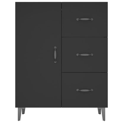Credenza Nera 69,5x34x90 cm in Legno Multistrato