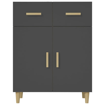 Credenza Nera 69,5x34x89 cm in Legno Multistrato