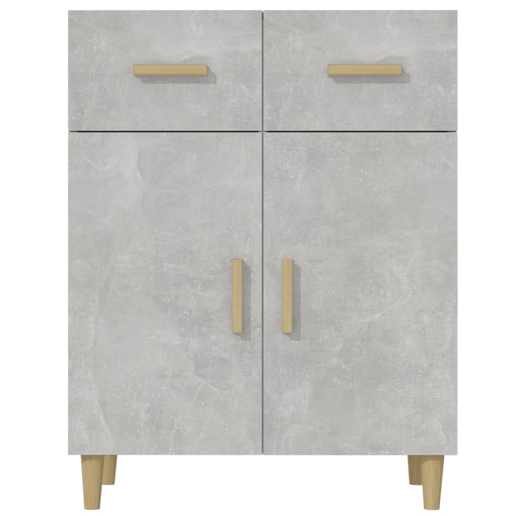 Credenza Grigio Cemento 69,5x34x89 cm in Legno Multistrato